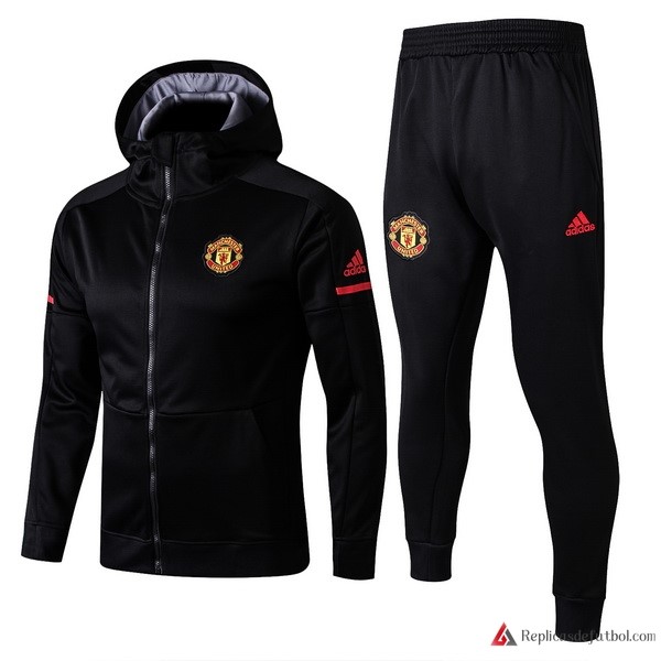 Chandal Manchester United 2017-2018 Negro Gris